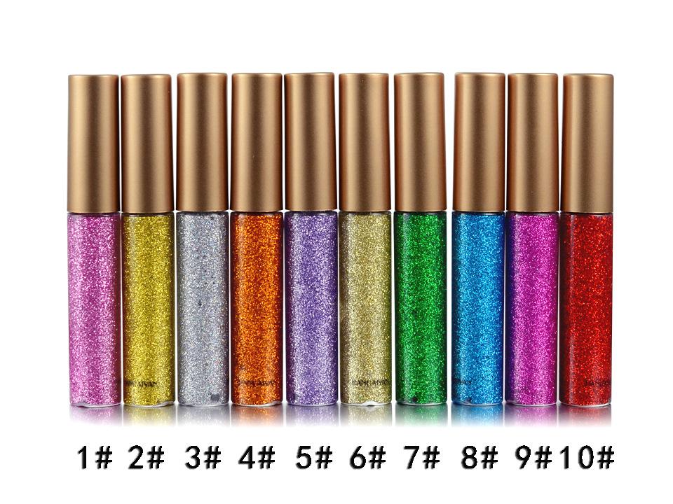 New Women Glitter Liquid Glitter Eyeliner Shiny Eye Liners Glitter Liquid Shining Waterproof Eyeshadow Makeup Liquid Eyeliner