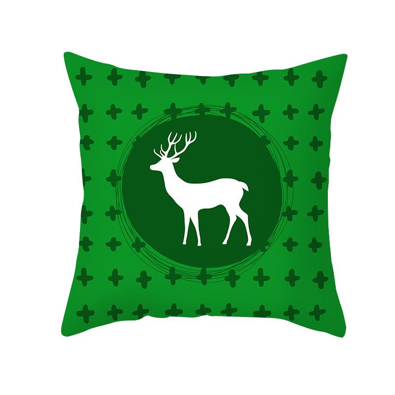 Nordic Christmas Pillowcase Printed Elk Snowflake Sofa Cushion Cover Office Cushion Cover Home