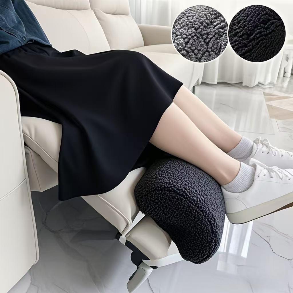 

Footrest Cushion, Suitable for Sleep and Rest,Semi-rolled Leg Pillow, Suitable for Bed, Chair, Sofa, Headrest, Back Lumbar and Leg Support 58*25*10cm чорний