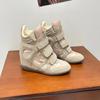 High Quality High Top Sneakers for Women Fashionable 5CM Invisible Height Increase Casual Ankle Boots for Women Botas Para Mujer