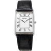 [Seiko] Seiko Men S Square deSign Quartz Watch Swr049 White Dial X Black Leather Band [parallel Imported Product]