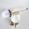 Copper Toilet Brush Bathroom Cleaning Brush Holder with Hardware Vintage Bathroom Attachment
