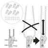 8x Blinds P-Shaped Clips Hooks Roller Blind with Screws and Plastic Pillars Loop