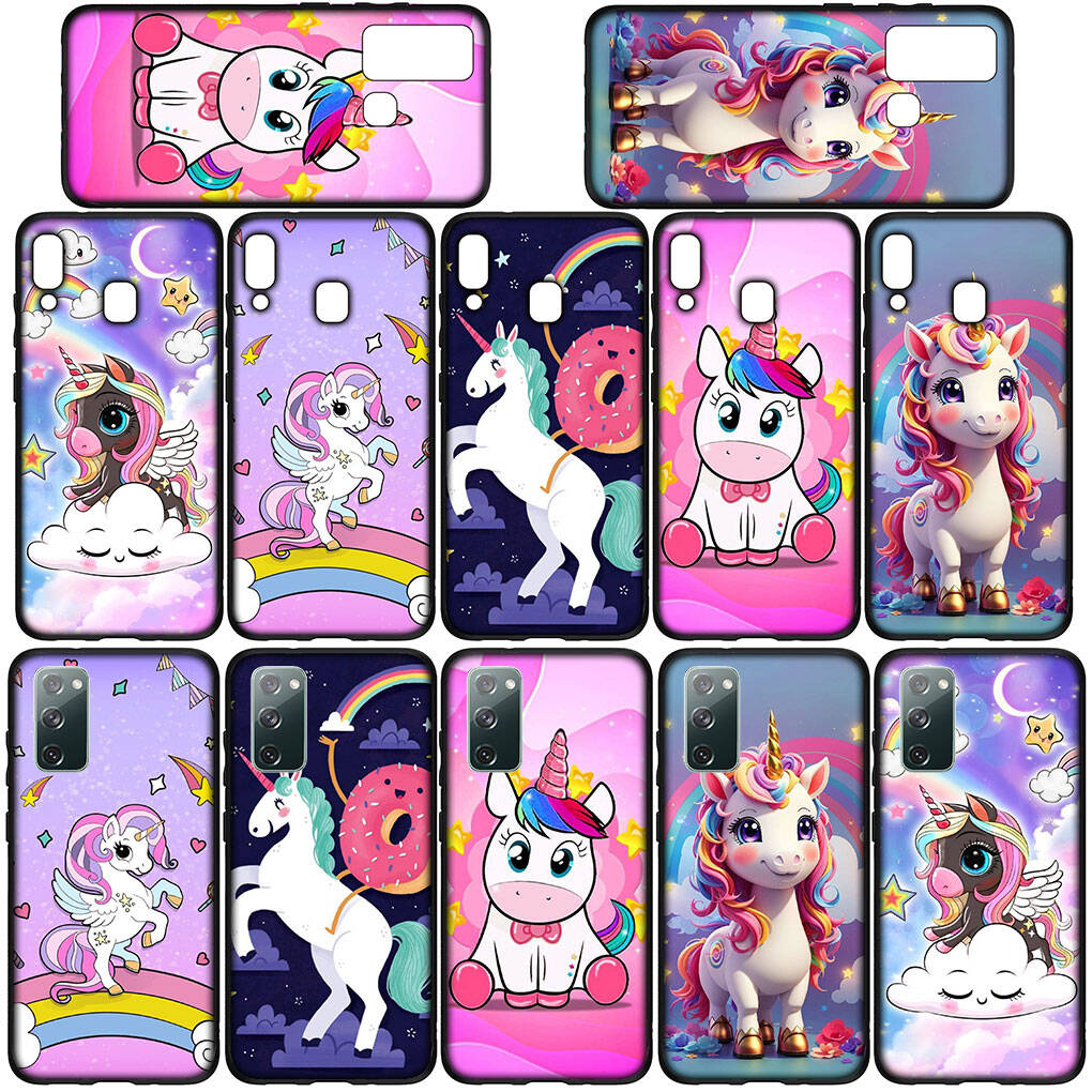 for Motorola Moto Edge 70 60 50 G54 G05 G86 Samsung Galaxy S25 iPhone 17 16 15 Xiaomi Redmi Note 14 13 Pro Max Phone Case Anime Unicornl Horse Cover