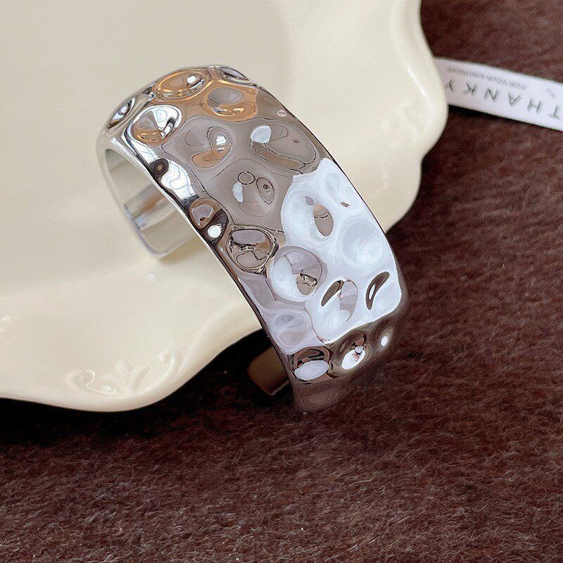 Europe and America Cross Border Wave Cold Wind Open-Ended Bracelet Simple and Exaggerated Stylish Bracelet Accessible Luxury Fancy Bracelet for Women