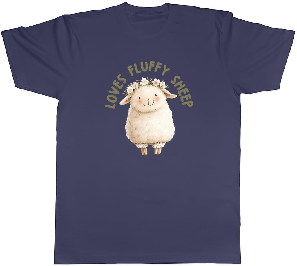Loves Fluffy Sheep Mens TShirt Tee Gift Top