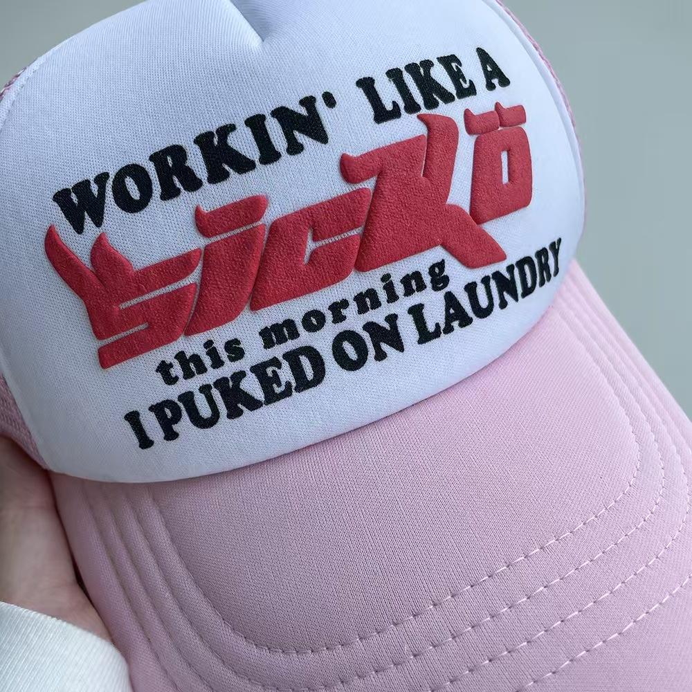 High Quality Performance Terry Curved Brim 5 Panel Baseball Cap with 3D Print Custom Logo High Crown Design for Sports