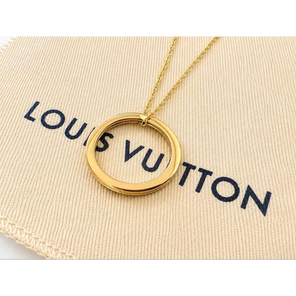 Used Extremely Beautiful LOUIS VUITTON Ring Charm Necklace