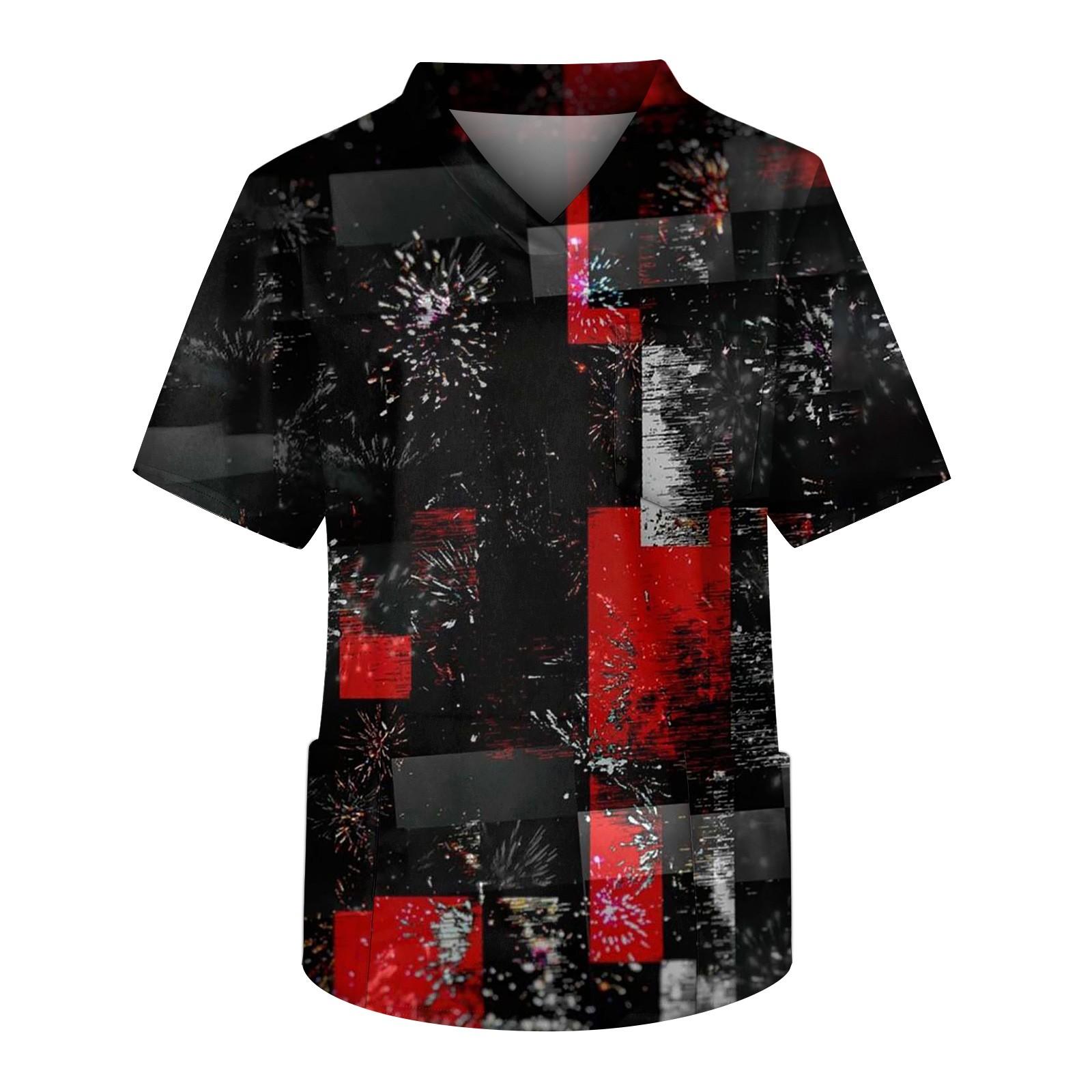 Модный мужской топ с коротким рукавом и V-образным вырезом с принтом и карманом на груди XXXXXL чёрный 1657₽