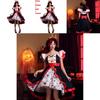 Alice In Wonderland The Red Queen Costume Dress With Polyester Fabric For Halloween Stage Performance Women
