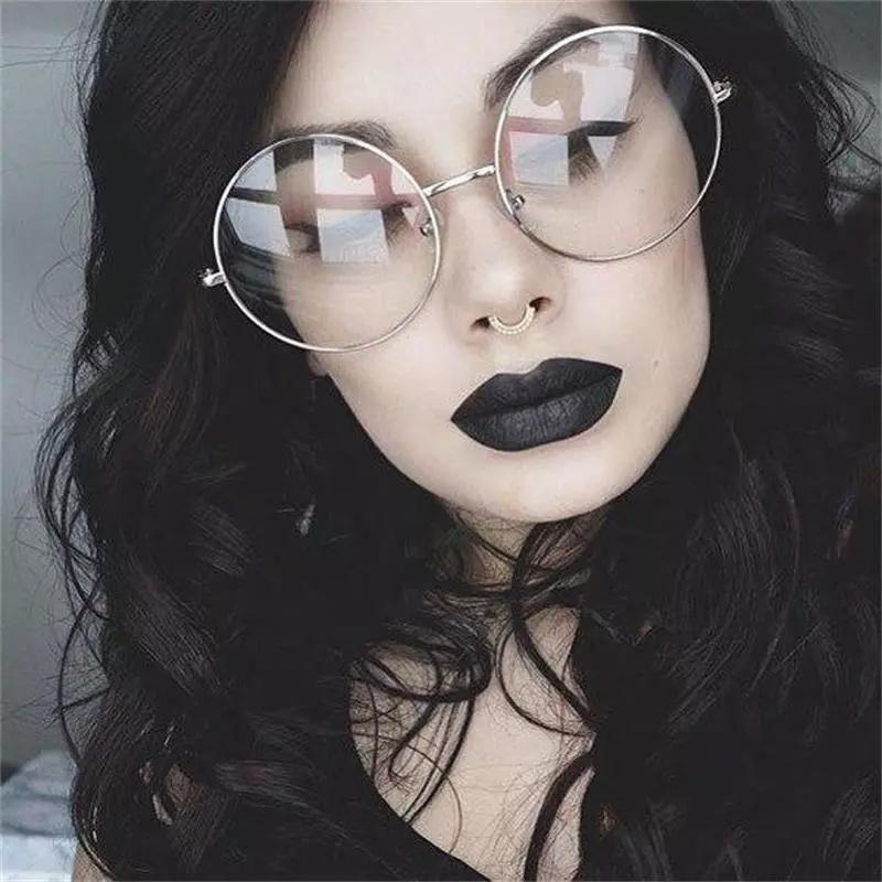 Übergroße runde Metall-Blaulichtfilter-Lesebrille für Damen und Herren, klare Gläser, Vintage-Brille, Presbyopie, Große Computerbrille