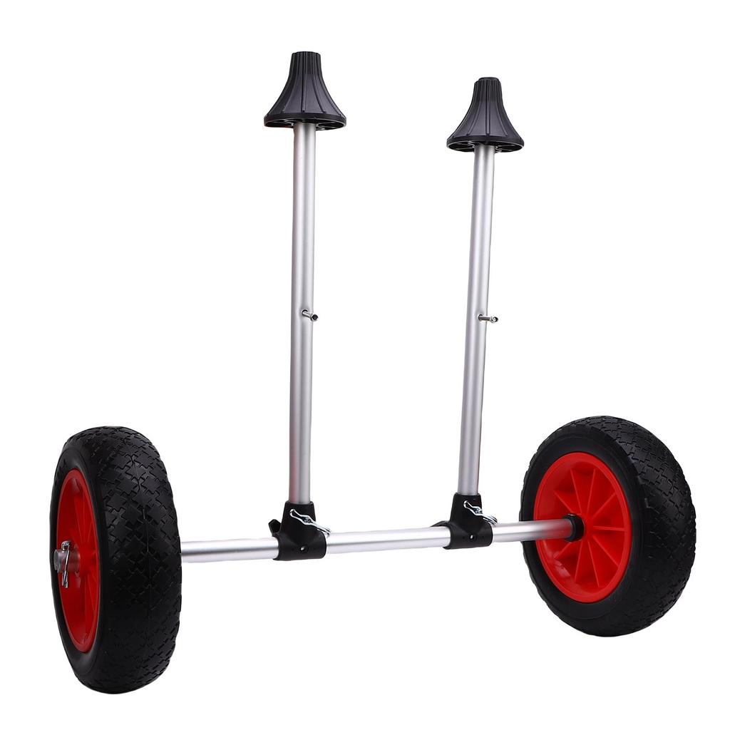 Kayak Cart Adjustable Width Metal Frame Foldable Canoe Carrier Boat Trailer Transport with 10 Inch Solid Tires