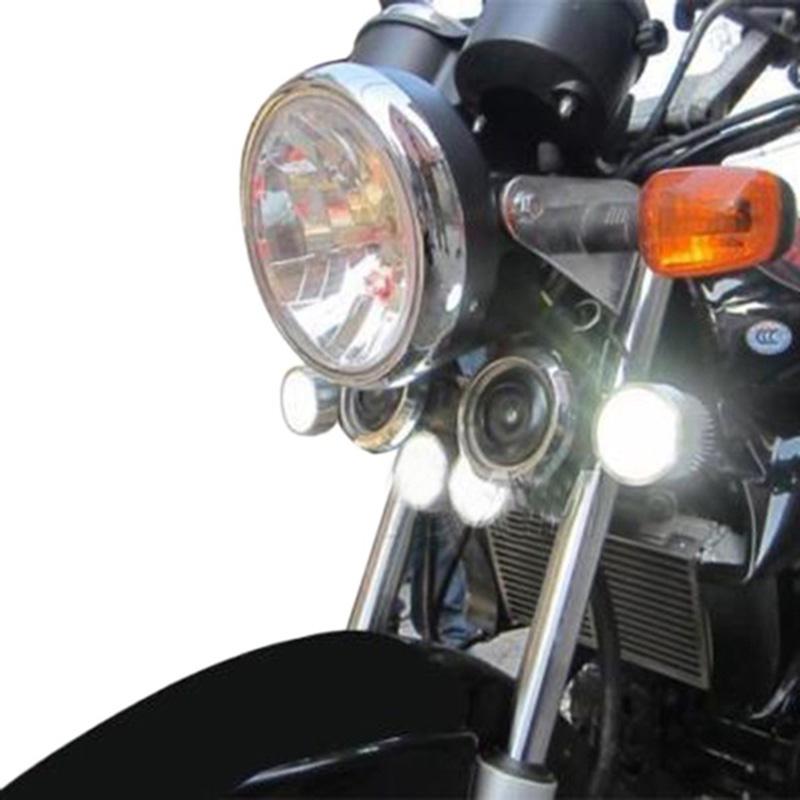 4LED Motorcycle Headlight Spot Light DRL Driving Fog Lamp Waterproof 12-85V