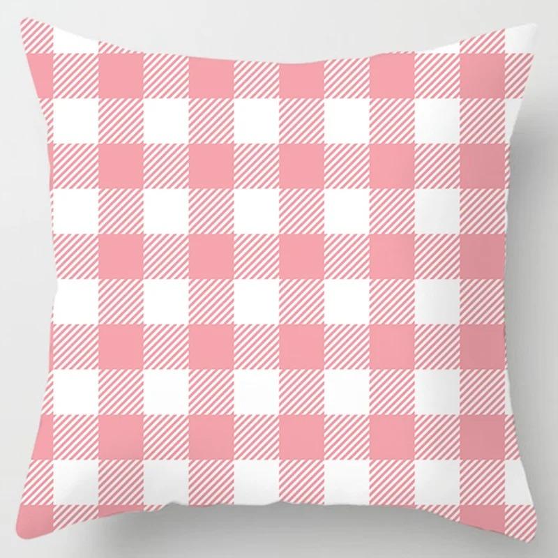 Pink Print Decorative Pillowcase Living Room Office Ornaments Home Pillowcase