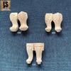 Dongyang Carved Solid Wood Floral Table Legs - European Style for Coffee Tables, Desks, and Dining Chairs.