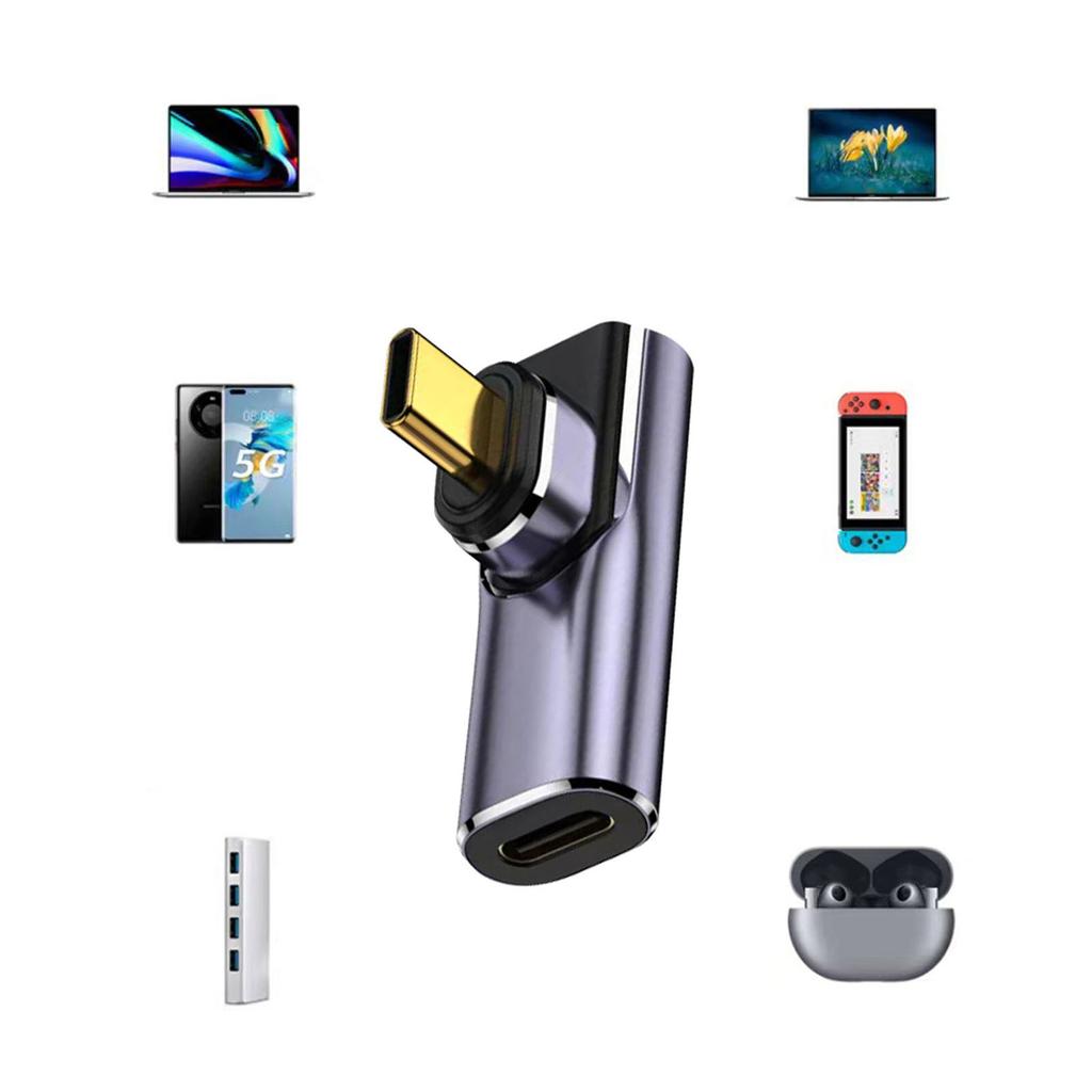 USB C Magnetic Adapter 24 Pins Type C Connector Support Thunderbolt 3,USB3.1, PD 140W Quick Charge,40Gb/s Data Transfer