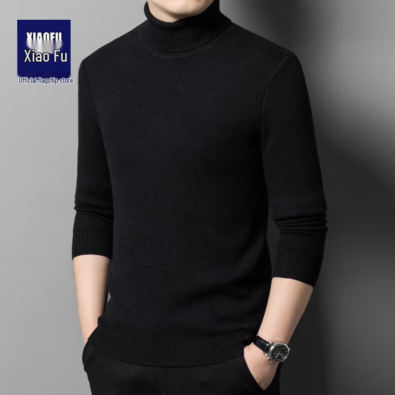 Xiaofu Men's Winter High-Neck Warm Knit Sweater