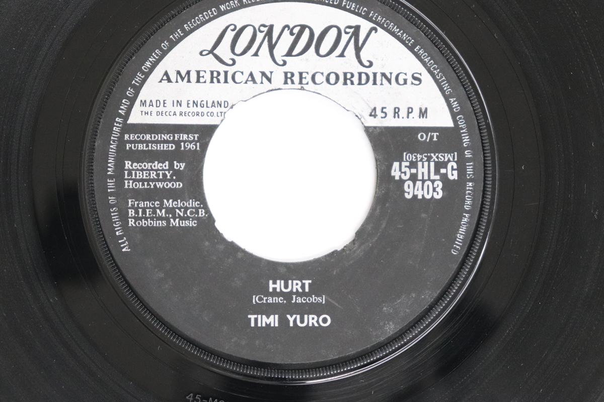 

7inch Record TIMI YURO - Hurt / I Apologize 45HLG9403 LONDON AMERICAN UK Soul/Funk Used