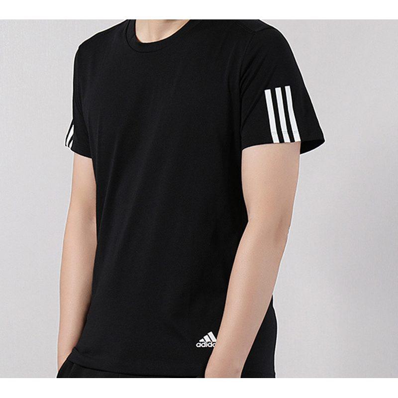 adidas T Shirts Men's Black Crew Neck Moderate Straight Fit DZ2487