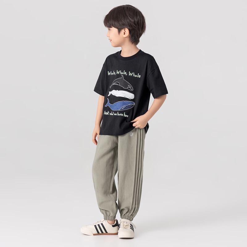 Duoduojia Boys' Breathable Lyocell Linen Casual Jogger Pants