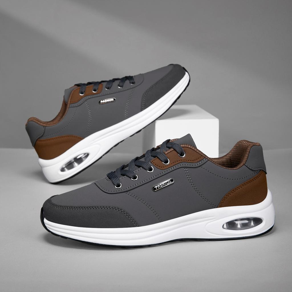 Nuevos Zapatos para Hombre Primavera Otoño Impermeables Zapatos para Caminar Antideslizantes Amortiguación Casual de Cuero Zapatos Deportivos para Hombre Zapatillas de Tenis para Hombre