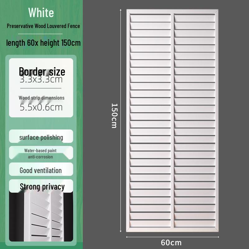 Outdoor Privacy Screen: Louvered Wood Fence for Gardens and Courtyards