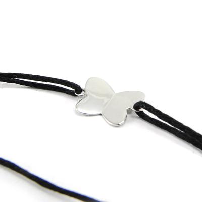 [I3660] - Silver 'Butterfly' Silver Bracelet (rhodium-plated) - 17x15 Mm