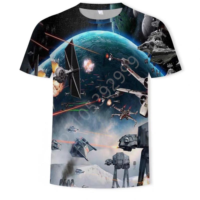 3D Quick Drying Short Sleeve Men's T-Shirt Star Wars 50th Anniversary Adult & Children's Parent-Child T-Shirt