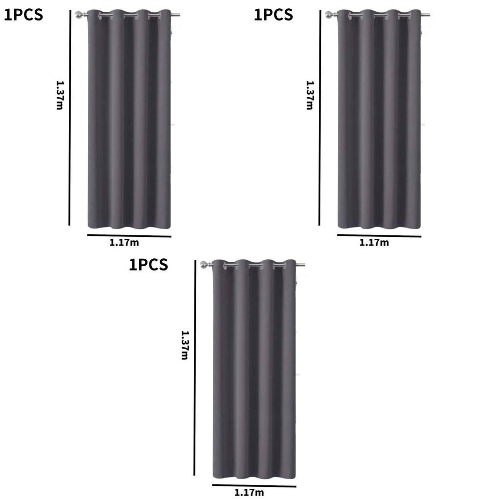 Wholesale Cross-border Full Blackout Fabric Solid Color Balcony Sunscreen Insulation Outdoor Waterproof Window Curtain Finished Punching Curtain