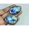 42-43 MM Natural Labradorite Multi Oval Cabochon Loose Gemstone 2 Pcs Lot D-193