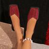 Large-size Vintage Chic Sandals with A Unique Design, A Niche Style, 2026 New Model, Closed-toe, Thick Heel, Women's Foreign Trade Wholesale