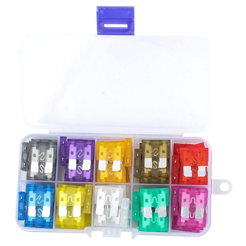 

100 ШТ. Автомобильные предохранители-лепестки, автомобильный предохранитель безопасности, стандартный набор ассортимента, для малолитражных автомобилей