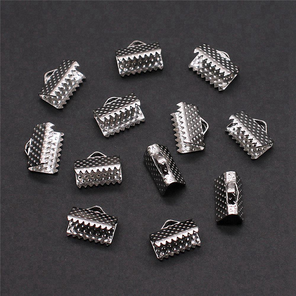 Bandenden Crimp-Clips Antikstil Zubehör für die Schmuckherstellung 8 Größen 4 Farben