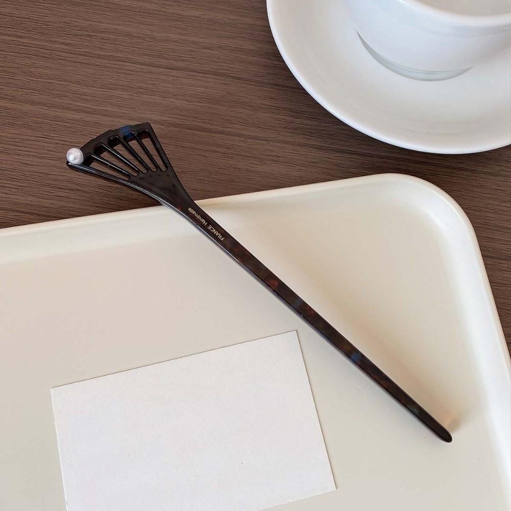 Modern Hanfu Style Acetate Hair Forks Headwear Fan-Shaped Hair Pin Acetic Acid Hair Stick  Girls