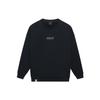 Lining Fleece-Lined Long Sleeve Sweatshirt With Back Print Unisex Tops Black AWDSI39-1
