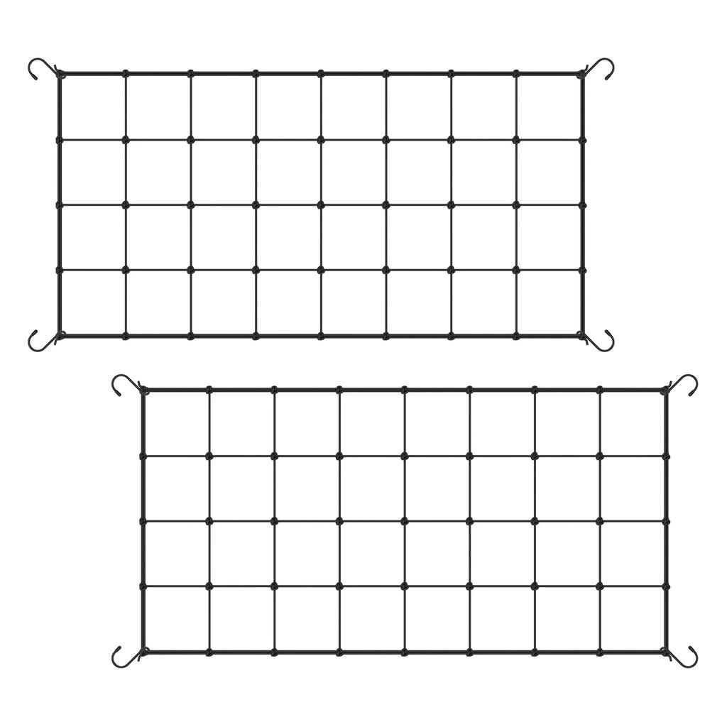 2 Stück Pflanzenzelt Rankgitter Netz Elastisches Rankgitter mit Haken Garten Vegetation Pflanzenkletterhilfe Blumen