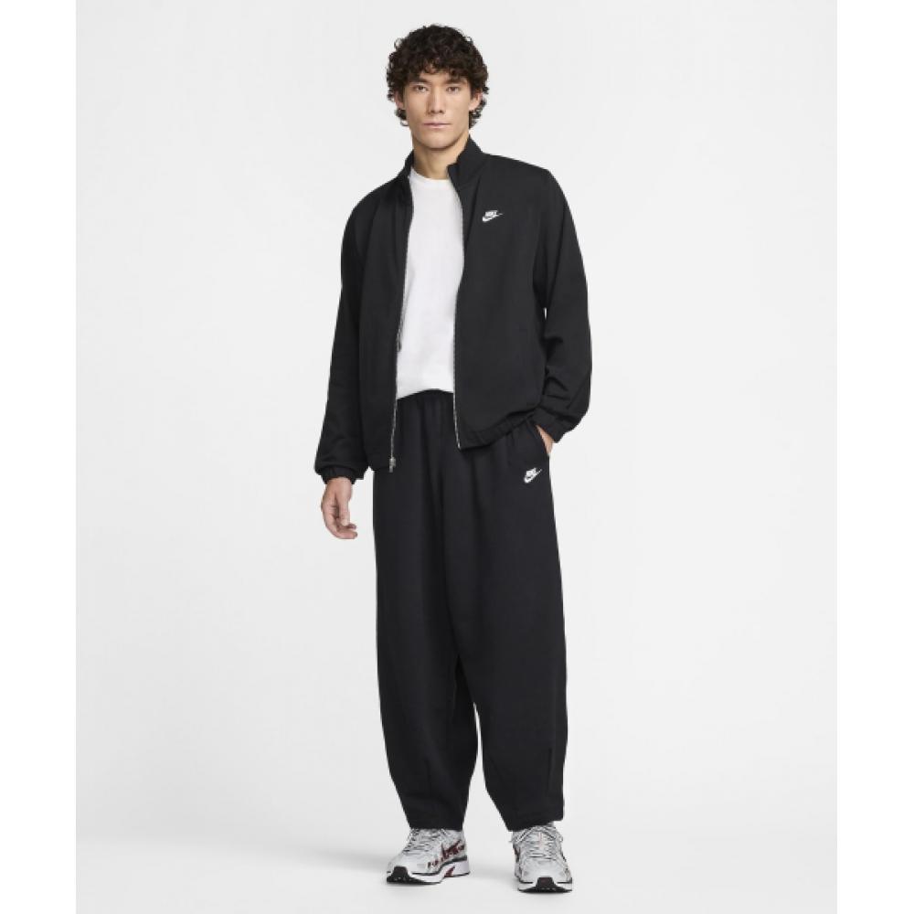 Nike Club Fleece Übergroße French Terry Hose M Schwarz Weiß Hj1823 010