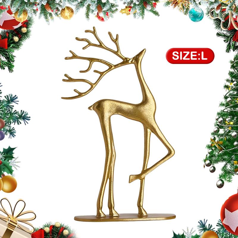 Reindeer Christmas Decor, Resin Reindeer Figurines, Modern Minimalist Xmas Sculpture, Elegant Indoor Holiday Decor