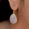 Rose Quartz 925 Sterling Silver Drop Earrings, Gemstone Handmade Dangle Earrings