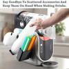 3-in-1 Becher-Organizer für Ninja Slushie-Maschine Desktop-Bar Papierbecherhalter Trennwand Seitenmontierter Halter für Becher, Deckel & Strohhalme