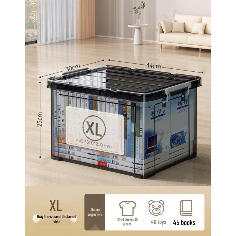 Transparent Large-Capacity Storage Box for Clothes, Toys, Snacks, and More