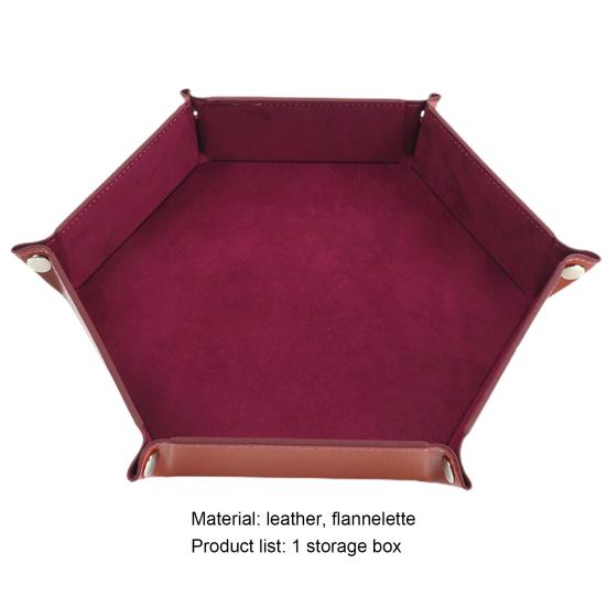 Storage Tray Foldable Large Capacity Faux Leather Assorted Dice Shape Organizer Holder Household Supplies