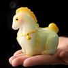 Creative Change Color Small Horse Shape Ornament Micro Landscape Tea Pet Indoor Desktop Decoration Resin Crafts Accessories, 1Pc