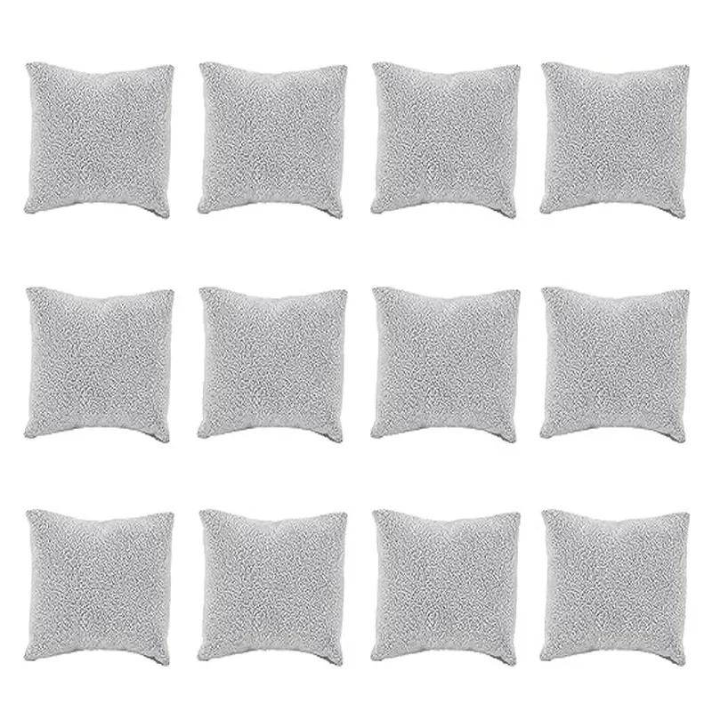 12 Pack Small Black Watch Pillow Velvet Bracelet Pillow Jewelry Displays Watch Bracelet Bangle Cushions Stand for Boxs