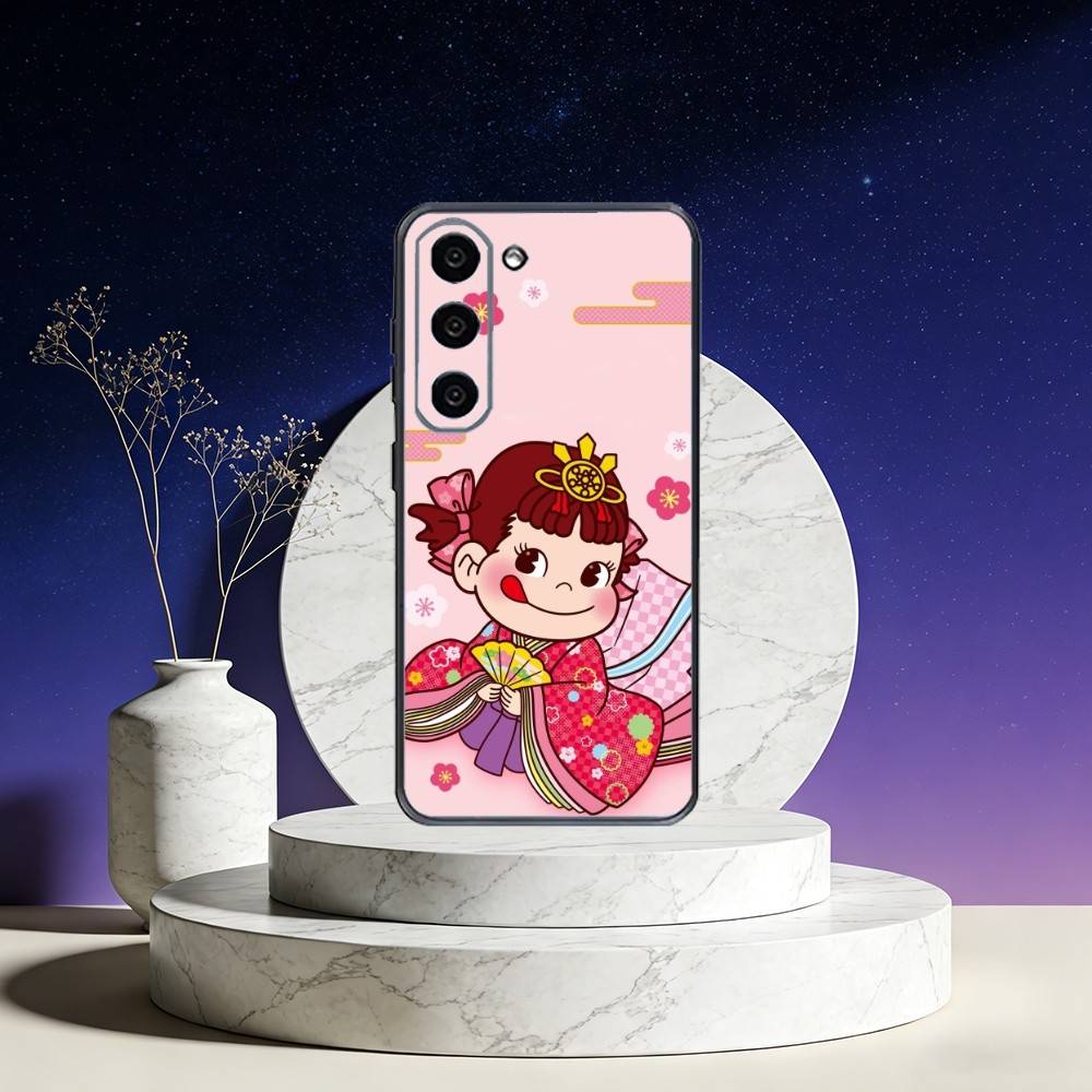 

F-Fujiya-Milkys-Peko-C-Chan Phone Case For Samsung Galaxy A73,A72,A71,A70,A53,A52,A51,Others Soft Black Cover Samsung a73 5g