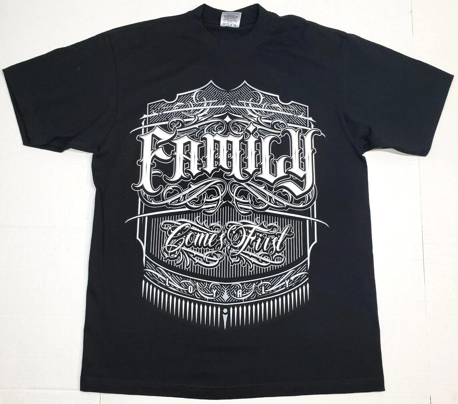 

FAMILY FIRST T-Shirt Urban Streetwear 100% Cotton Tee Adult Men s New 3XL