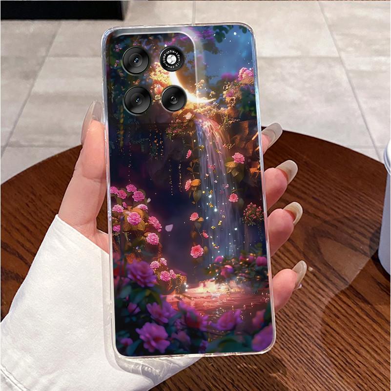 For Motorola Moto G56 5G Phone Case Clear Soft Silicone Cute Rabbit Coque For MotoG56 g 56 G66Y G66J 5G Housing Protective Cover