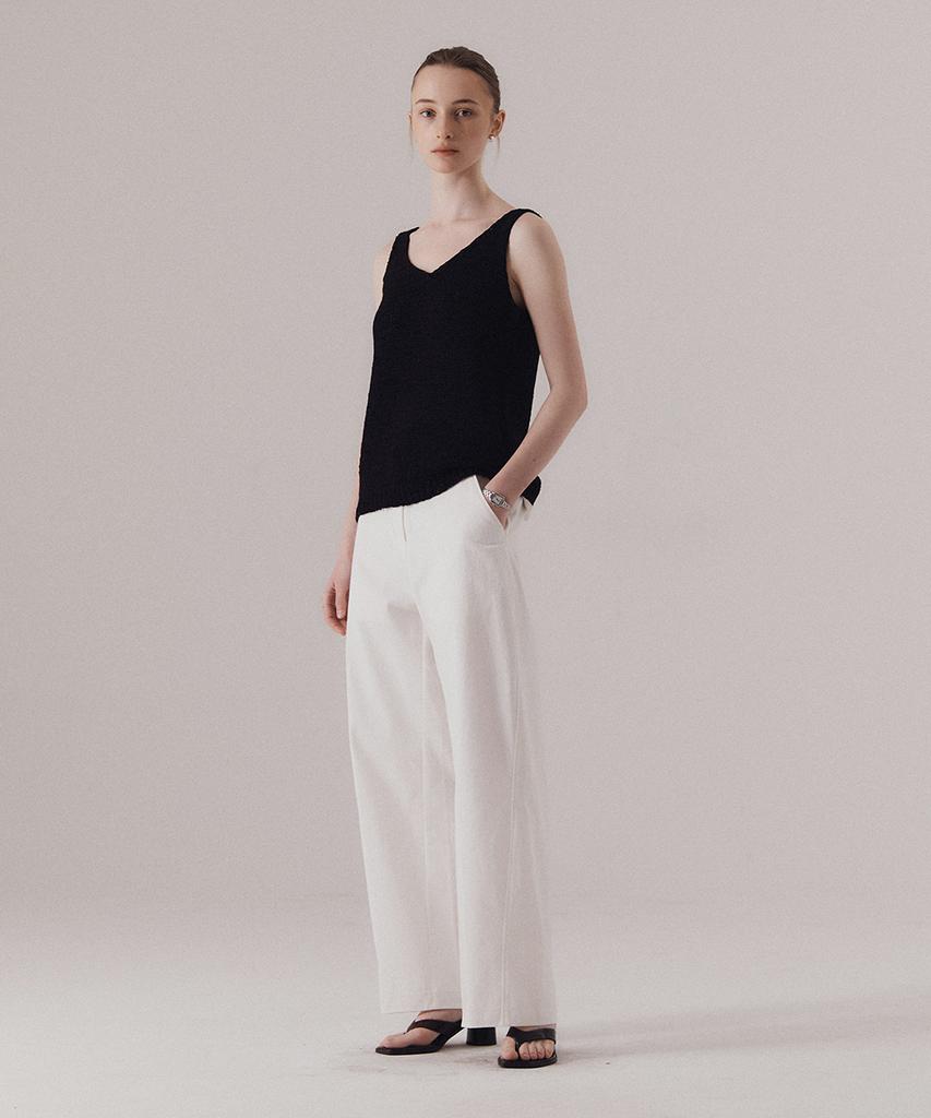 Sillen Structure Cotton Chino Pants (White)