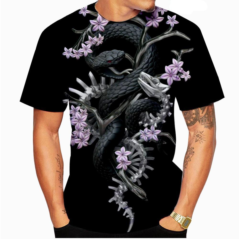 2023New Fashion 3d Printed Snake T Shirts Casual Short Sleeve Men/Women Funny Cool T-shirt Hip Hop Tops Tees