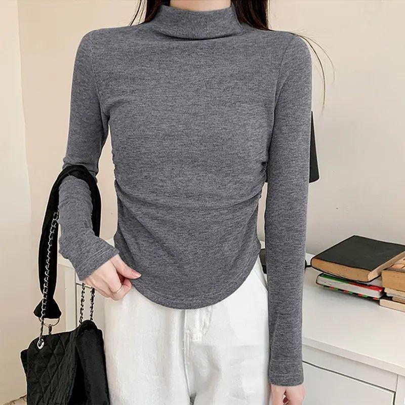 Women s Slim-Fit Pink V-Neck Knit Long-Sleeve Base Layer Top S